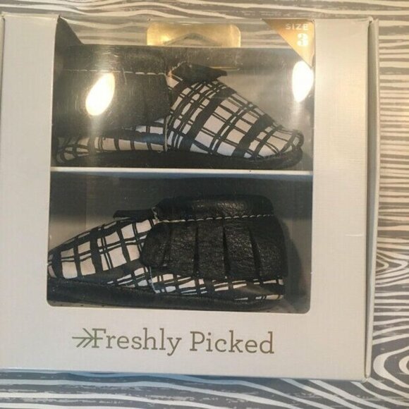 FP Painted Plaid Mocs Size 3 New In Box - Picture 6 of 9